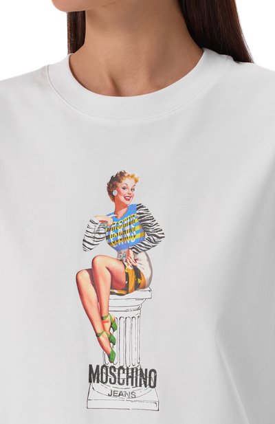 Хлопковая футболка M05CH1NO JEANS, арт. J0713/8236, фото 5