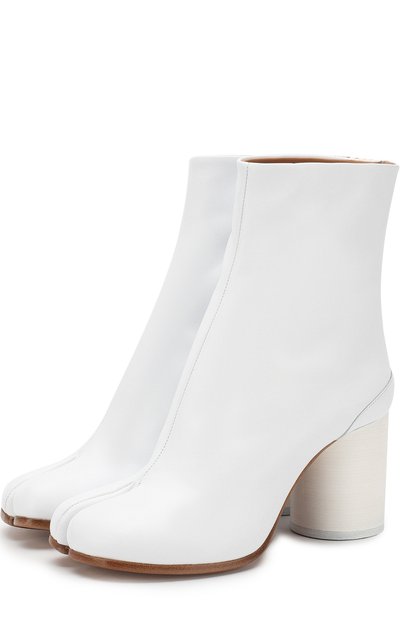 Кожаные ботильоны на устойчивом  каблуке MAISON MARGIELA, арт. S58WU0161/SY0436, фото 1