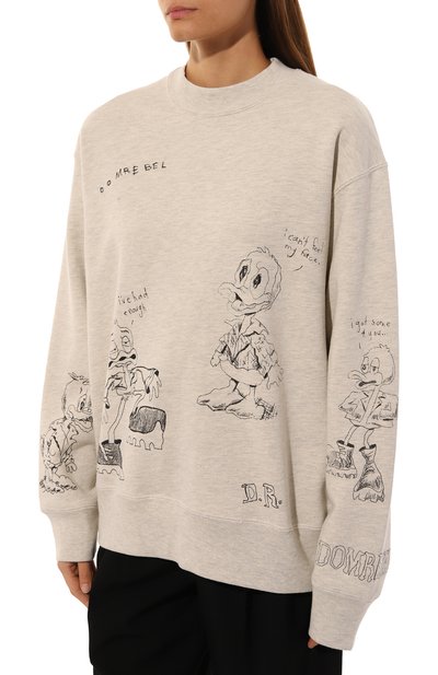 Хлопковый свитшот DOMREBEL светло-серого цвета по цене 37150 руб., арт. QUACK/SWEATSHIRT, фото 3 Хлопковый свитшот DOMREBEL, арт. QUACK/SWEATSHIRT, фото 3