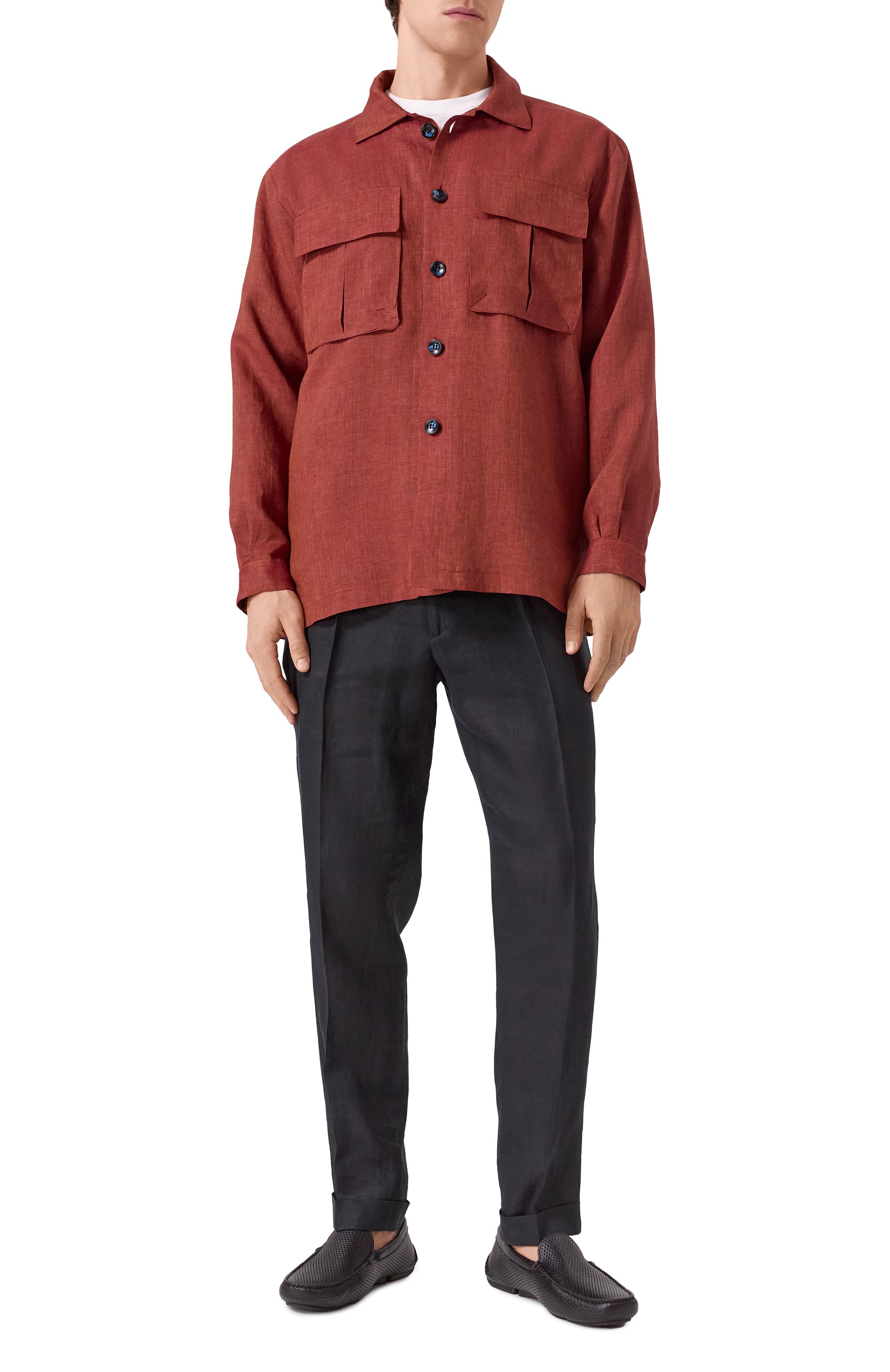 Льняная рубашка KITON, арт. UMC013H0921106, фото 2