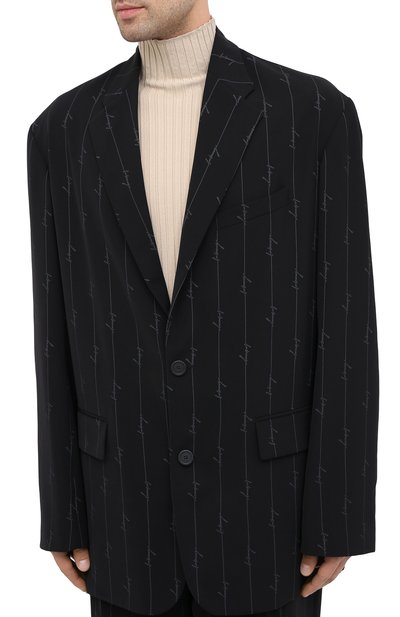 Однобортный пиджак BALENCIAGA черного цвета по цене 244000 руб., арт. 629328/TILT7, фото 4 Однобортный пиджак BALENCIAGA, арт. 629328/TILT7, фото 4