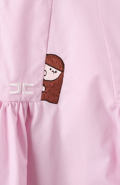 Хлопковое платье ELISABETTA FRANCHI LA MIA BAMBINA, арт. EGAB2060/CA235, фото 3