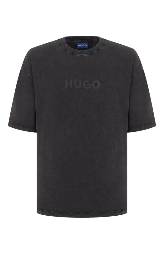 Хлопковая футболка HUGO Blue 50542638 Серый 50542638