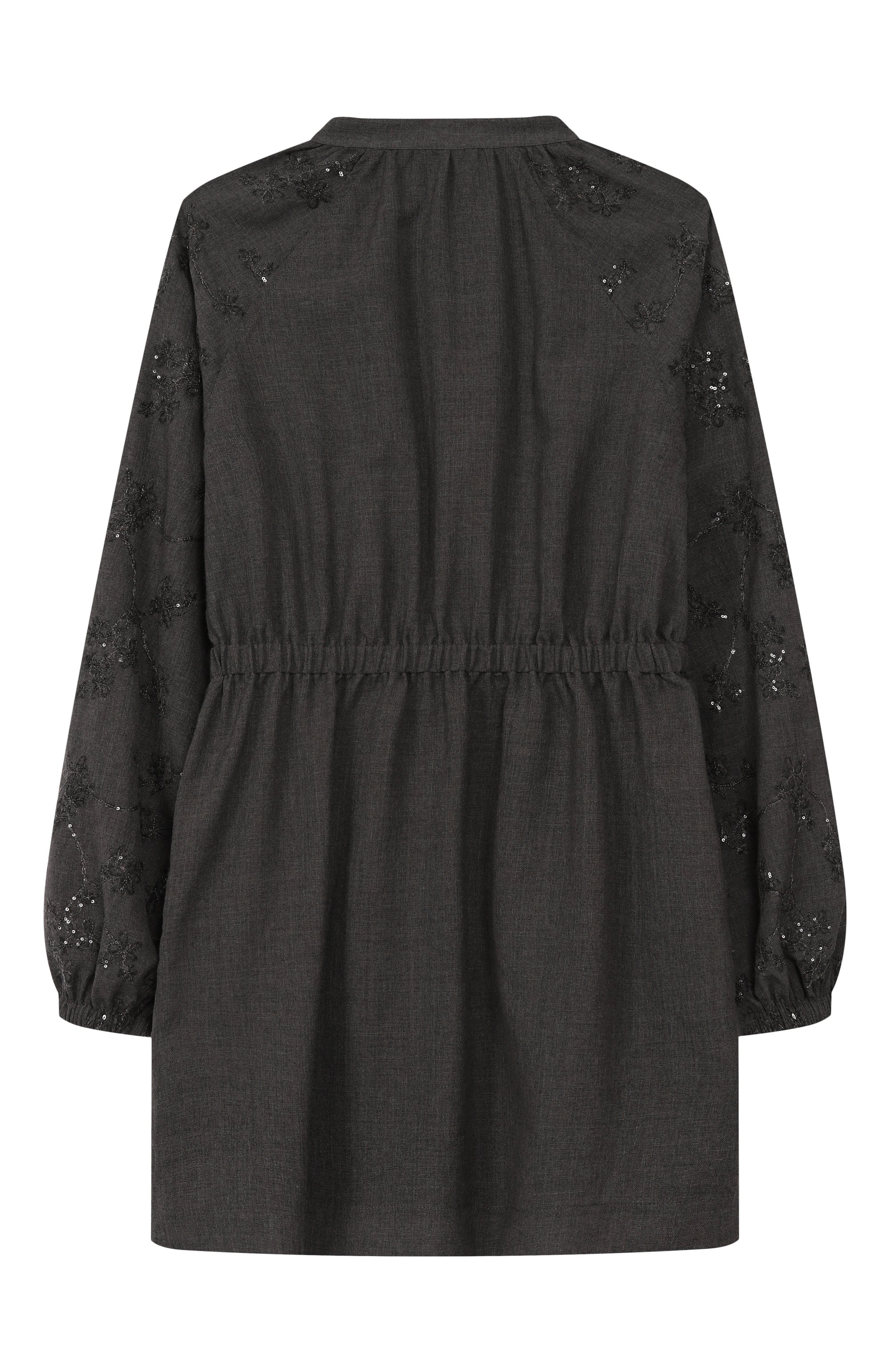 Шерстяное платье BRUNELLO CUCINELLI темно-серого цвета по цене 205500 руб., арт. BD920S420C, фото 2 Шерстяное платье BRUNELLO CUCINELLI, арт. BD920S420C, фото 2