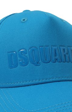 Детская хлопковая бейсболка DSQUARED2 голубого цвета, арт. DQ2245/D00YT | Фото 3 (Нос: Не проставлено; Материал: Хлопок, Текстиль; Материал сплава: Проставлено)