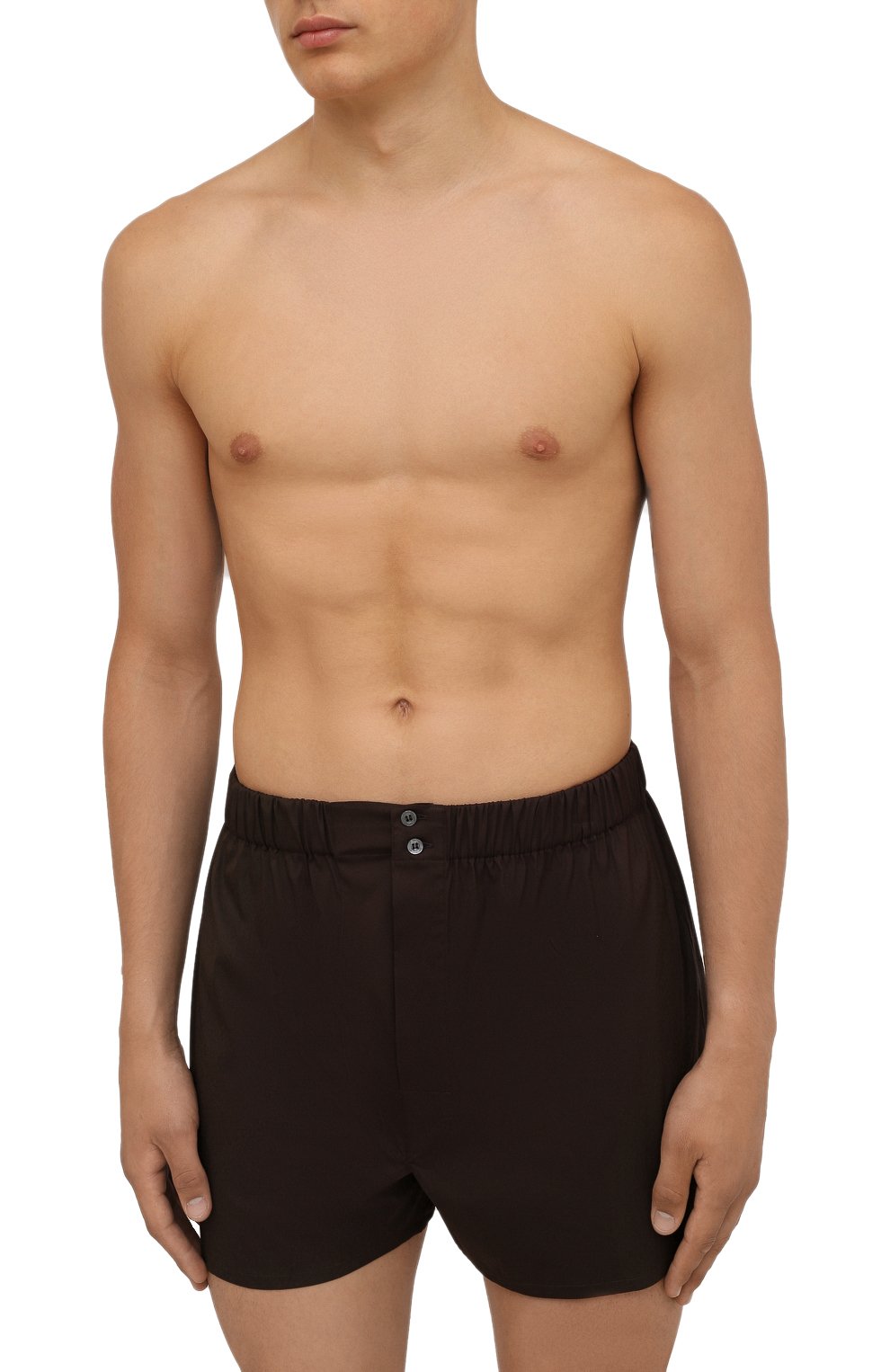 Хлопковые боксеры BRIONI коричневого цвета по цене 26050 руб., арт. N1B10L/08010, фото 2 Хлопковые боксеры BRIONI, арт. N1B10L/08010, фото 2