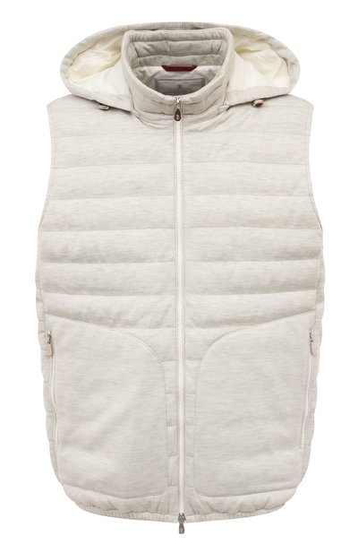 Мужской жилет из шерсти и кашемира BRUNELLO CUCINELLI, арт. MJ802P307