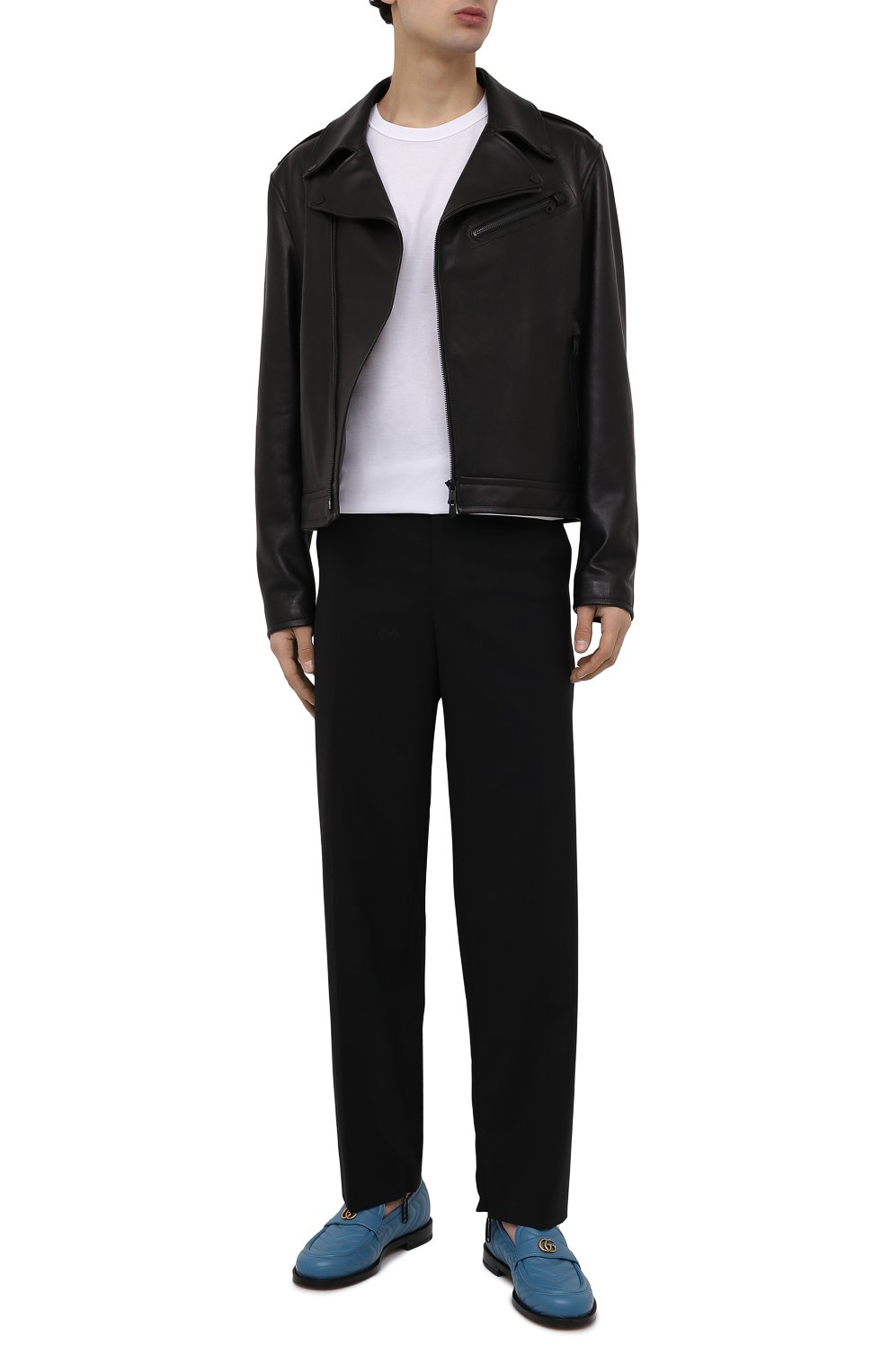 Кожаные лоферы GUCCI, арт. 673814/BK060, фото 2