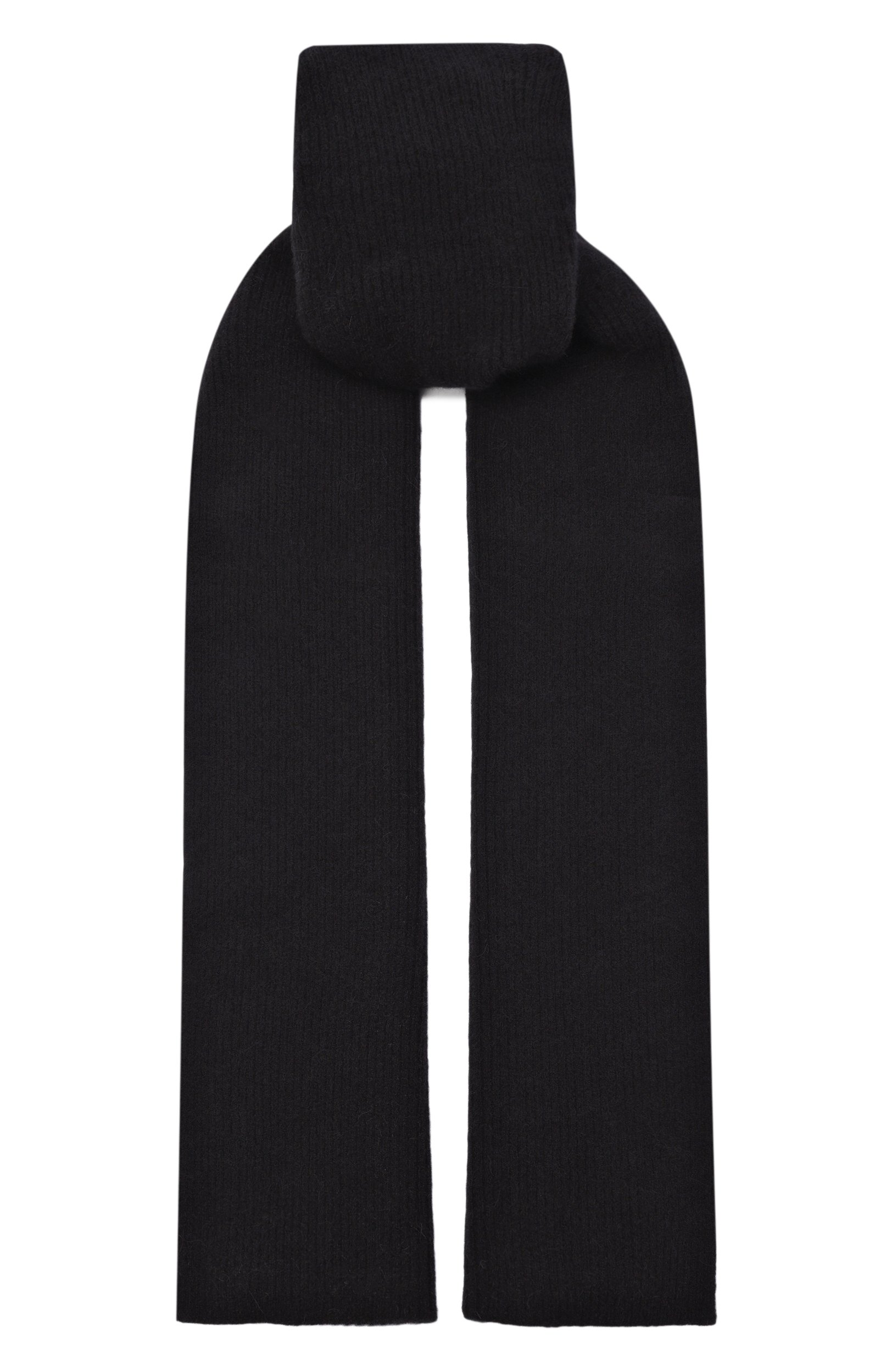 Шерстяной шарф RICK OWENS черного цвета по цене 63700 руб., арт. RU02F4479/KWP, фото 1 Шерстяной шарф RICK OWENS, арт. RU02F4479/KWP, фото 1