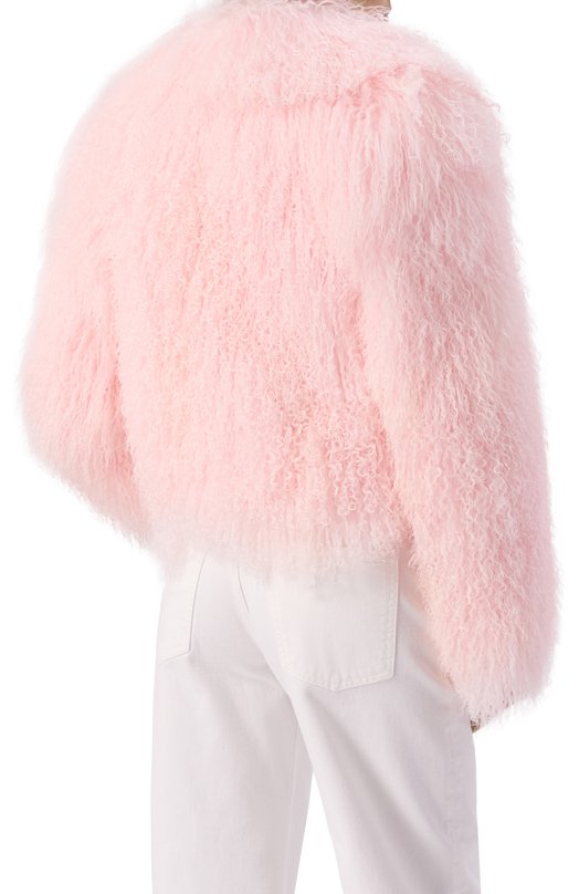 Шуба из ламы Sasha Kim SK-00001885 Розовый  SK-00001885 Фото 4