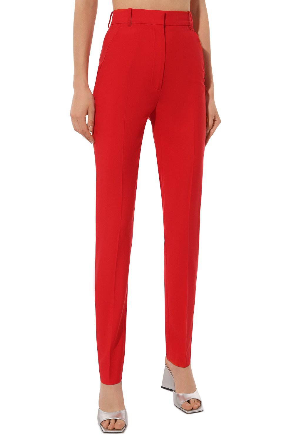 Шерстяные брюки ALEXANDER MCQUEEN красного цвета по цене 128000 руб., арт. 706827/QJACX, фото 3 Шерстяные брюки ALEXANDER MCQUEEN, арт. 706827/QJACX, фото 3