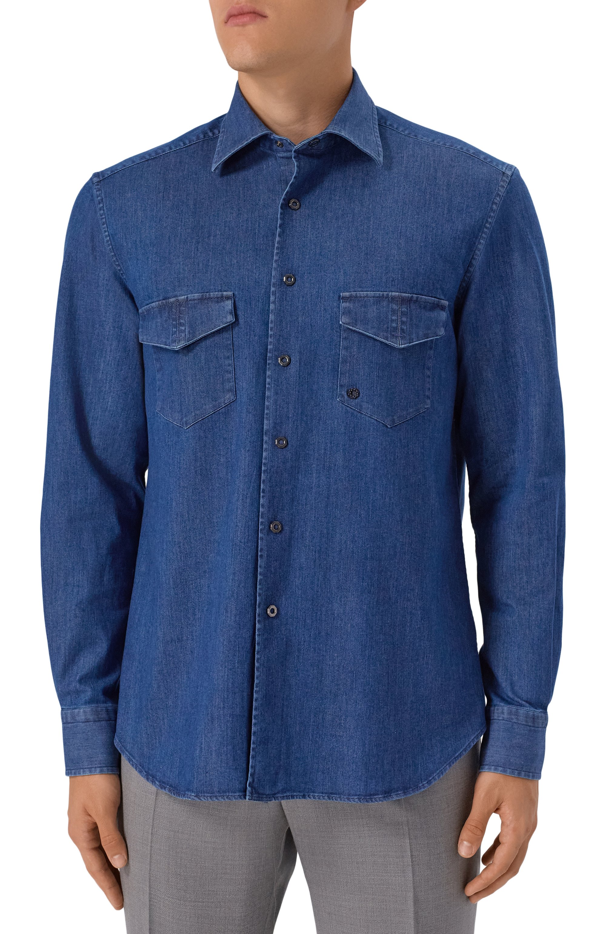 Джинсовая рубашка STEFANO RICCI, арт. MC008012/EX3002, фото 3