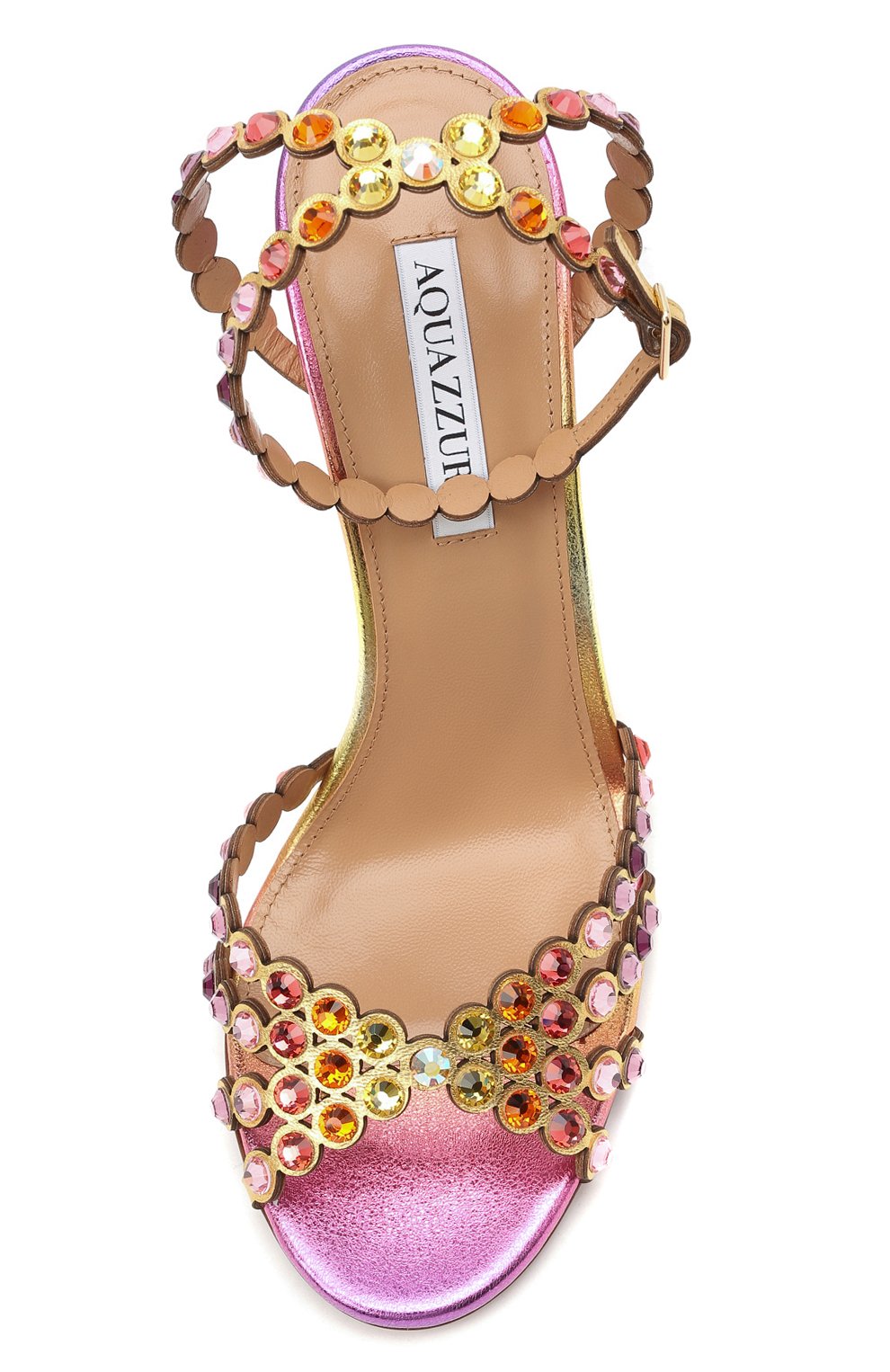 Кожаные босоножки tequila 105 AQUAZZURA, арт. TQLHIGS0-TMN-TST, фото 5