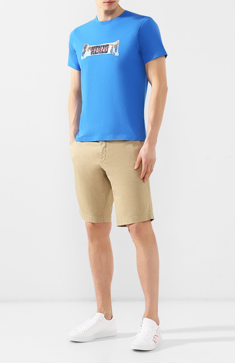 Кожаные кеды KENZO белого цвета по цене 32450 руб., арт. F955SN129L84, фото 2 Кожаные кеды KENZO, арт. F955SN129L84, фото 2