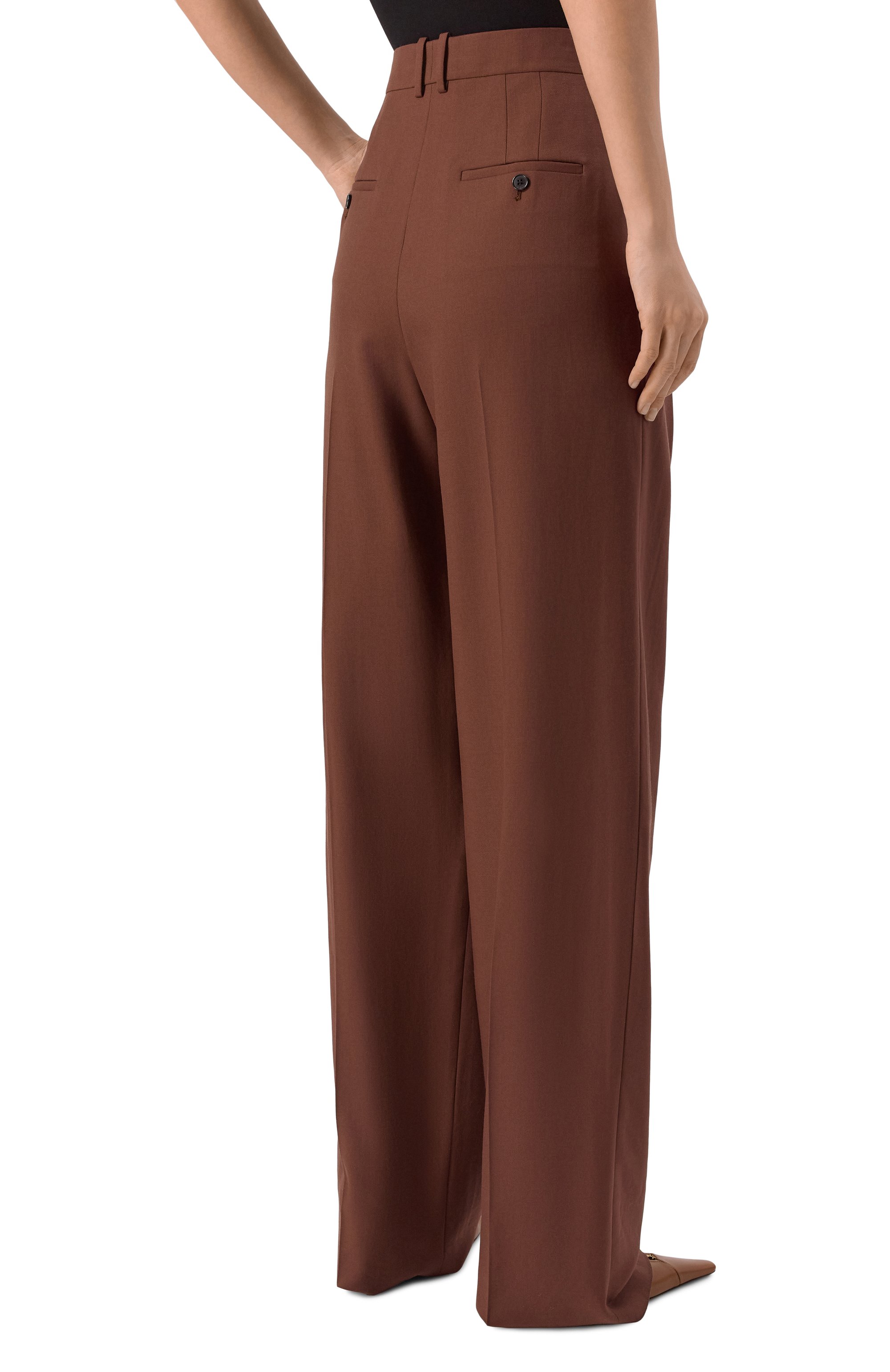 Шерстяные брюки SAINT LAURENT, арт. 824389/Y405W, фото 4