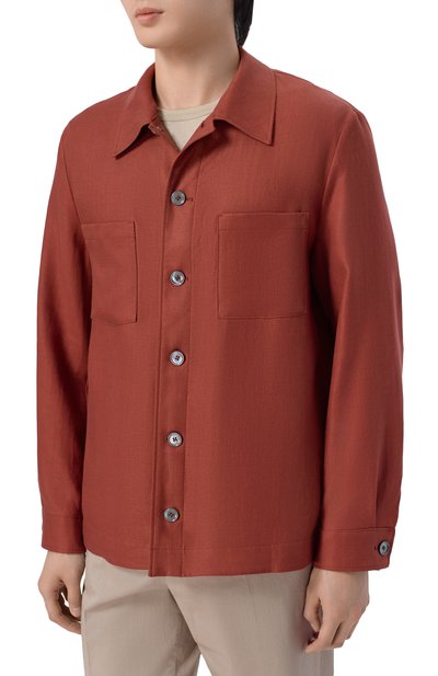 Льняная рубашка BOSS CAMEL коричневого цвета по цене 119500 руб., арт. 50561406, фото 3 Льняная рубашка BOSS CAMEL, арт. 50561406, фото 3