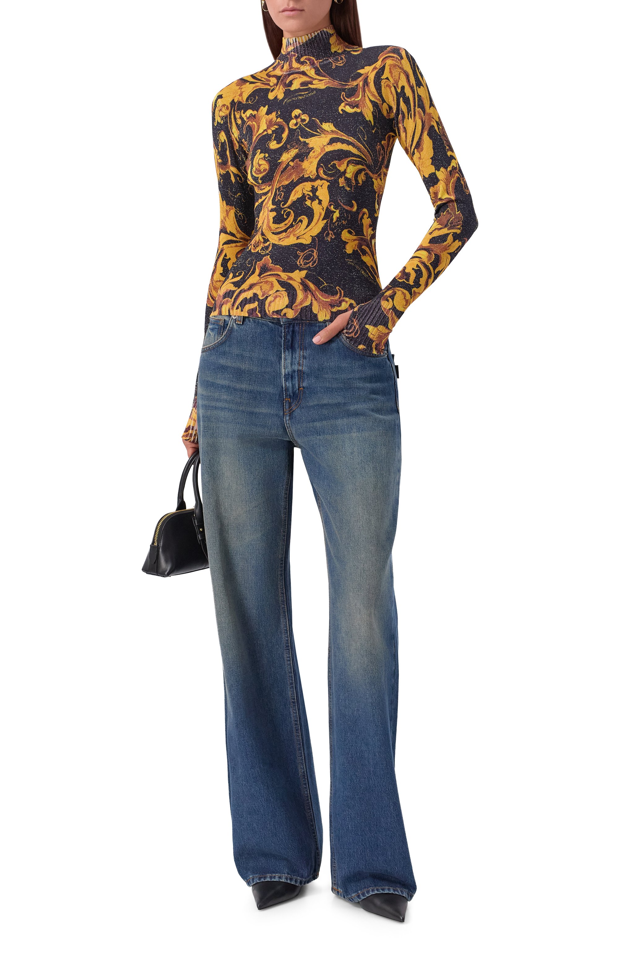 Водолазка из вискозы VERSACE JEANS COUTURE, арт. 79HAFM04/CMN04, фото 2