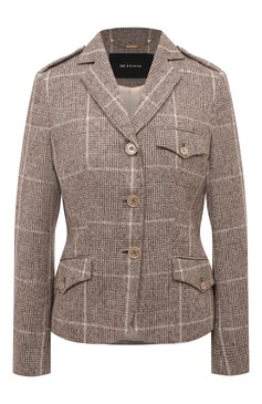 Женский шерстяной жакет KITON бежевого цвета, арт. D58511K0508E01 | Фото 1 (Драгоценные камни: Проставлено; Длина (для топов): Стандартные; Материал внешний: Шерсть; Рукава: Длинные; Материал сплава: Проставлено; 1-2-бортные: Однобортные; Женское Кросс-КТ: Жакет-одежда; Стили: Кэжуэл; Кросс-КТ: костюм)
