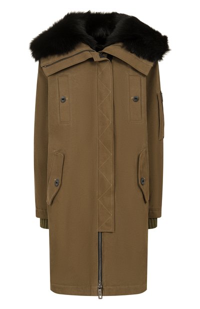 Женская хлопковая парка с подкладкой из овчины DOLCE & GABBANA, арт. F9U05Z/FU6YD