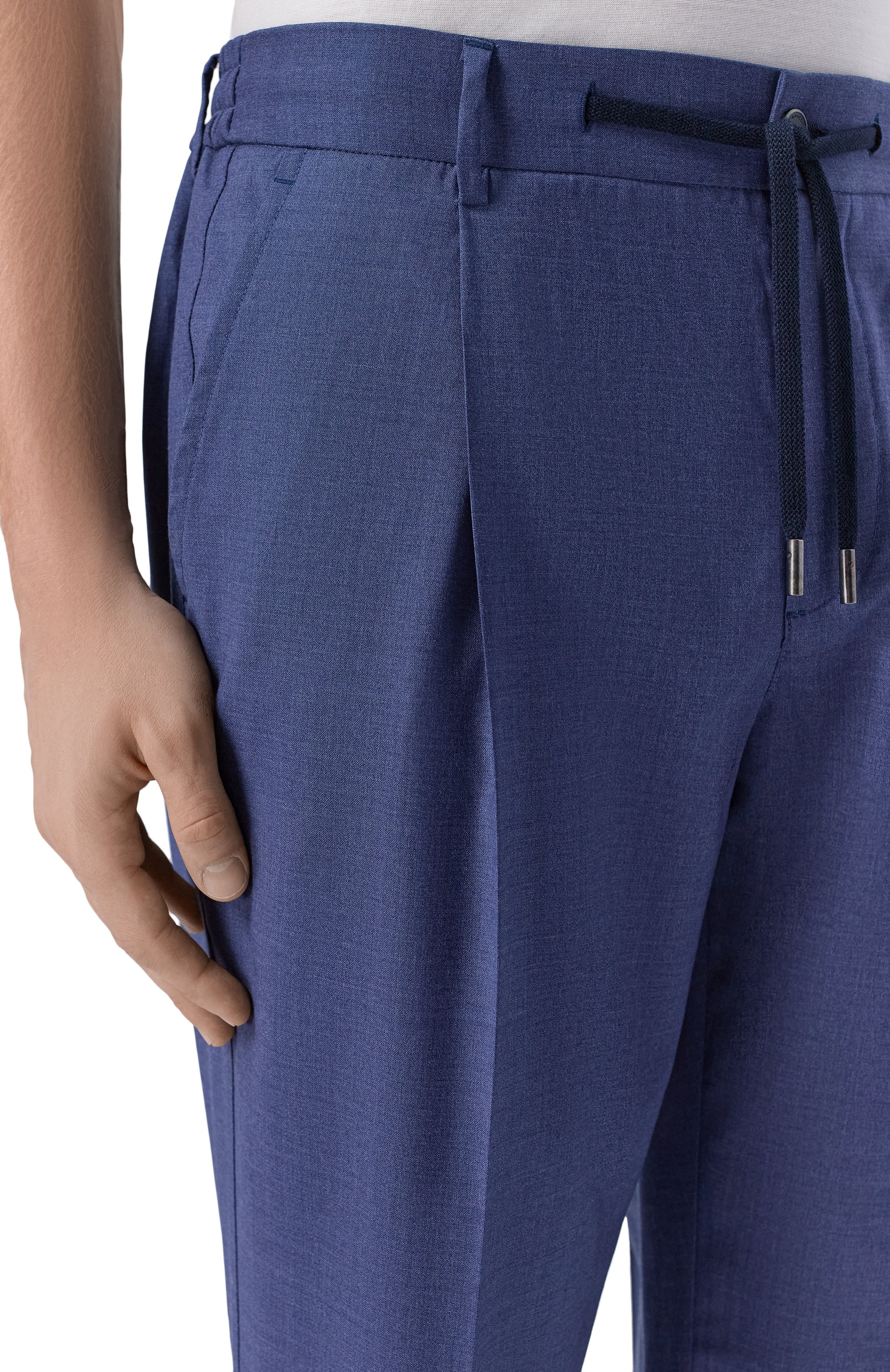 Шерстяные брюки CAPOBIANCO синего цвета по цене 55950 руб., арт. 20M808.FU00., фото 5 Шерстяные брюки CAPOBIANCO, арт. 20M808.FU00., фото 5