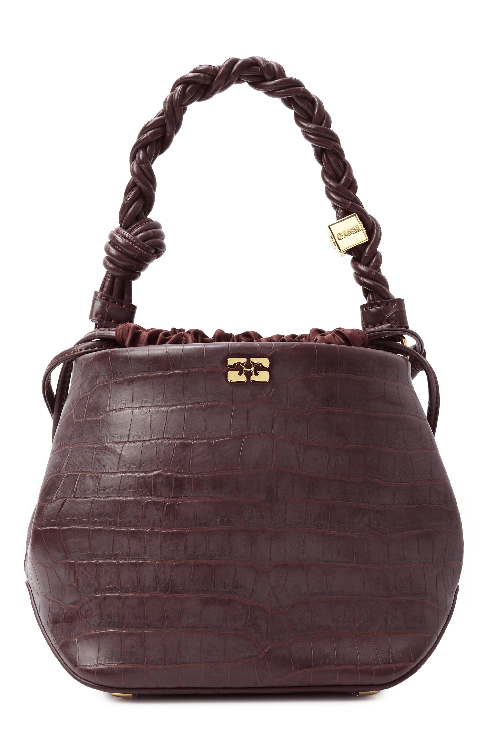 Сумка bou GANNI коричневого цвета по цене 59950 руб., арт. A6697, фото 1 Сумка bou GANNI, арт. A6697, фото 1