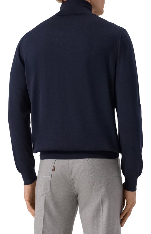 Водолазка из кашемира и шелка Kiton UMKXX04K4 Синий  UMKXX04K4 Фото 4