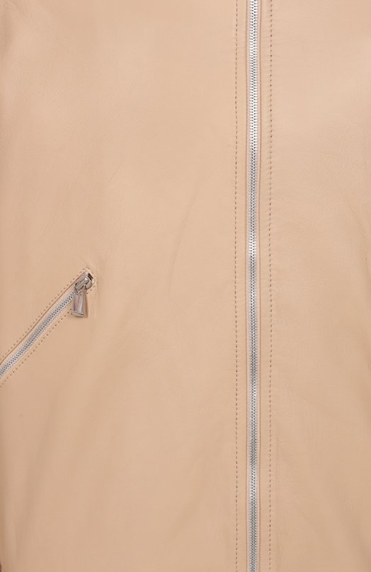 Кожаный бомбер Kiton D59674K0920F02 Бежевый  D59674K0920F02 Фото 6