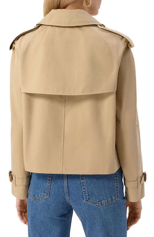 Хлопковый тренч Burberry 8071004 Бежевый  8071004 Фото 4