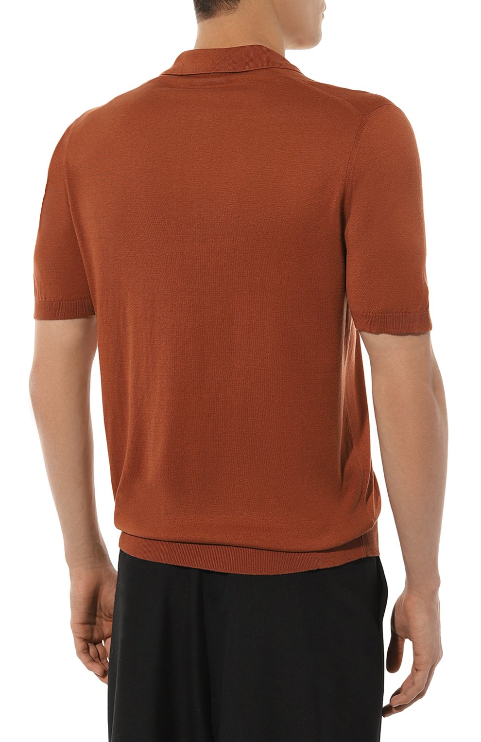 Шелковое поло GRAN SASSO светло-коричневого цвета по цене 27500 руб., арт. 43129/23503, фото 4 Шелковое поло GRAN SASSO, арт. 43129/23503, фото 4