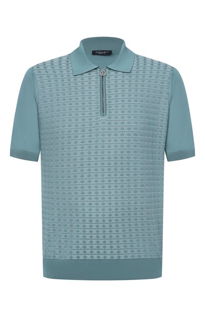 Мужское поло из шелка и хлопка STEFANO RICCI, арт. K212038P31/F26194