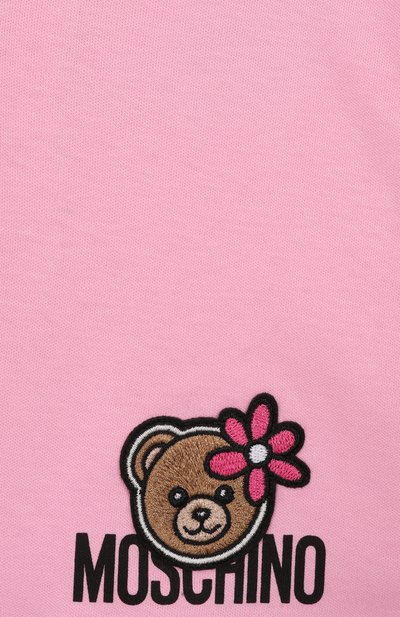 Хлопковые шорты MOSCHINO розового цвета по цене 15000 руб., арт. HDQ01Z/LAA43, фото 3 Хлопковые шорты MOSCHINO, арт. HDQ01Z/LAA43, фото 3