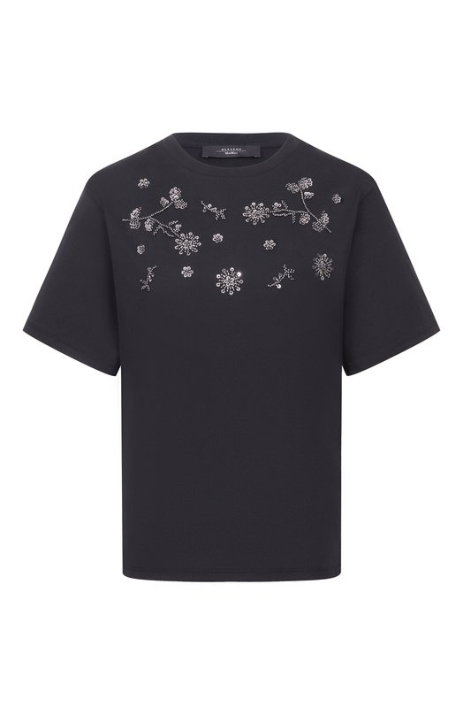 Хлопковая футболка Weekend Max Mara WKDAGILE Чёрный WKDAGILE