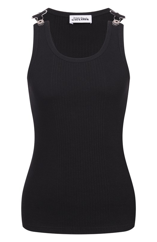 Хлопковый топ Jean Paul Gaultier 25/03-U-T0380/J014 Чёрный 25/03-U-T0380/J014