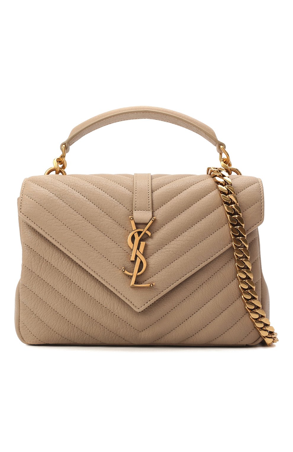 Сумка college medium SAINT LAURENT светло-бежевого цвета по цене 339500 руб., арт. 600279/BRM07, фото 7 Сумка college medium SAINT LAURENT, арт. 600279/BRM07, фото 7