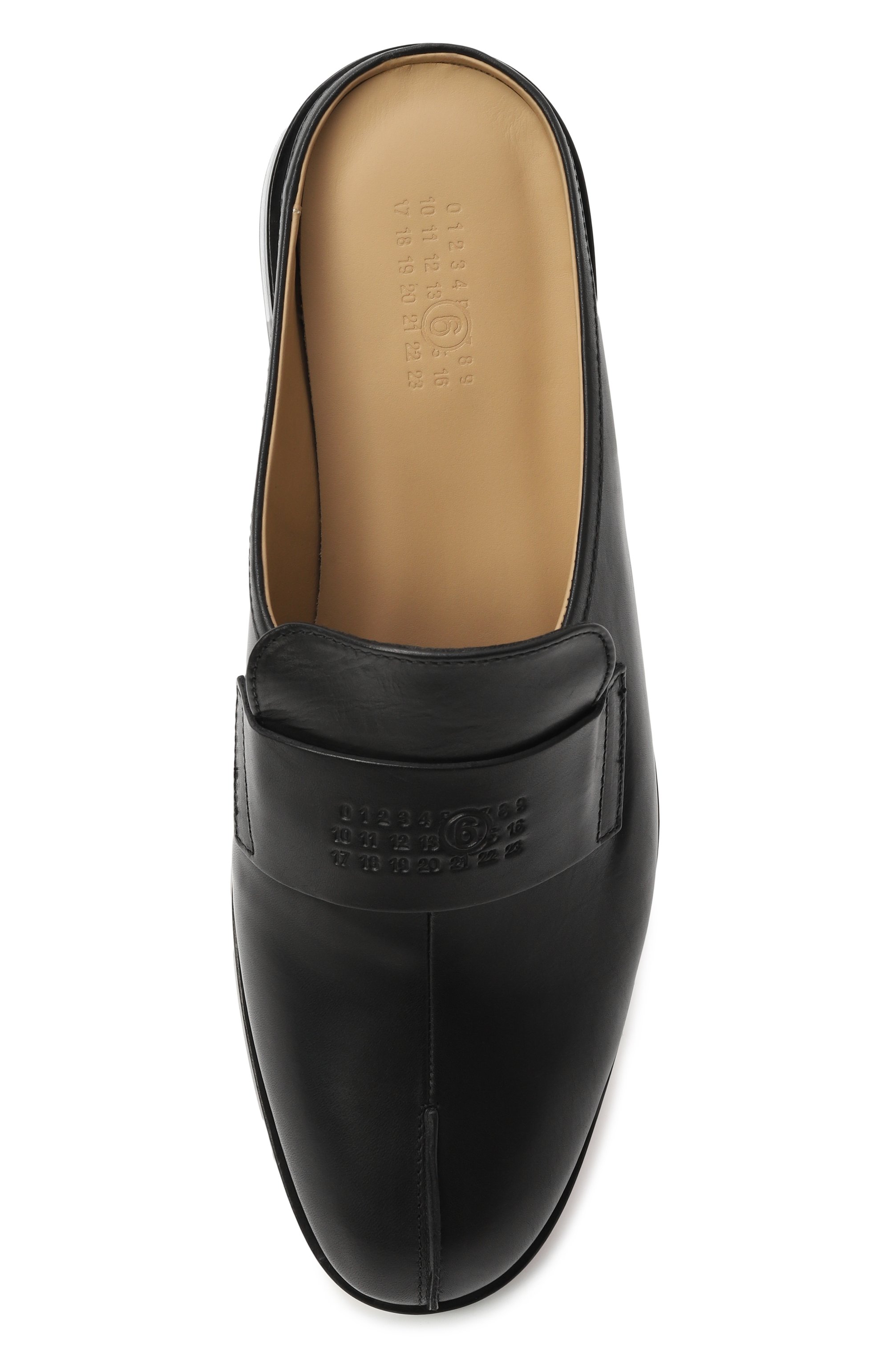 Кожаные сабо MM6 черного цвета по цене 84700 руб., арт. SH1WX0005/P5000, фото 6 Кожаные сабо MM6, арт. SH1WX0005/P5000, фото 6