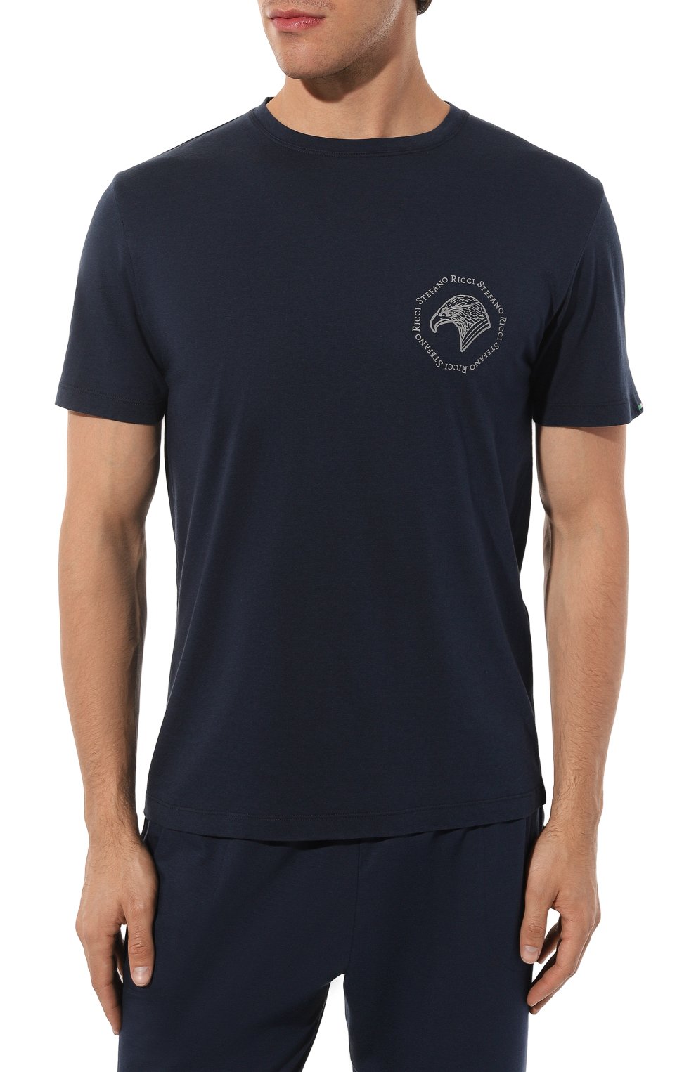 Футболка STEFANO RICCI темно-синего цвета по цене 41950 руб., арт. MNH3102280/803, фото 3 Футболка STEFANO RICCI, арт. MNH3102280/803, фото 3