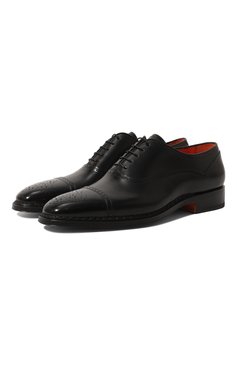 Кожаные оксфорды SANTONI, арт. MCWG18118MB1BSH3, фото 1