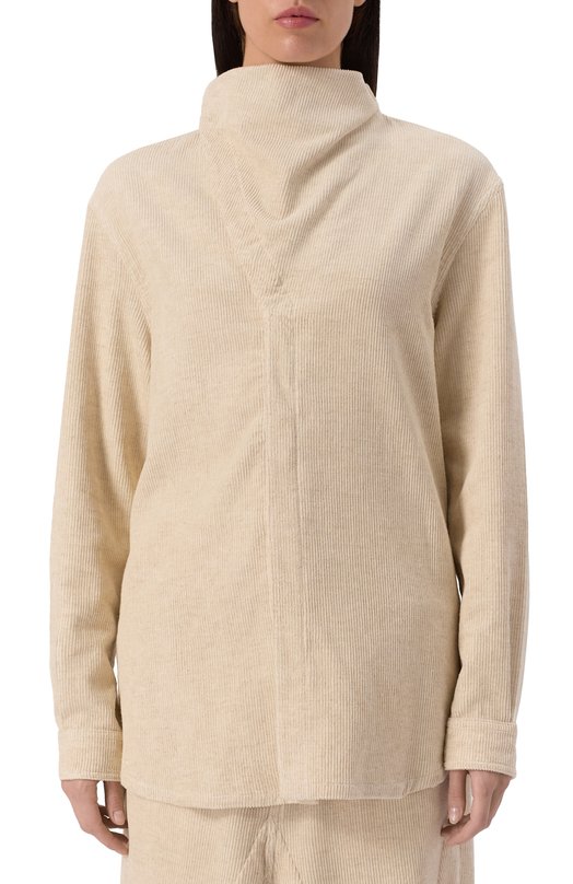 Вельветовая рубашка Rick Owens RP02E4242/MLC Бежевый  RP02E4242/MLC Фото 3