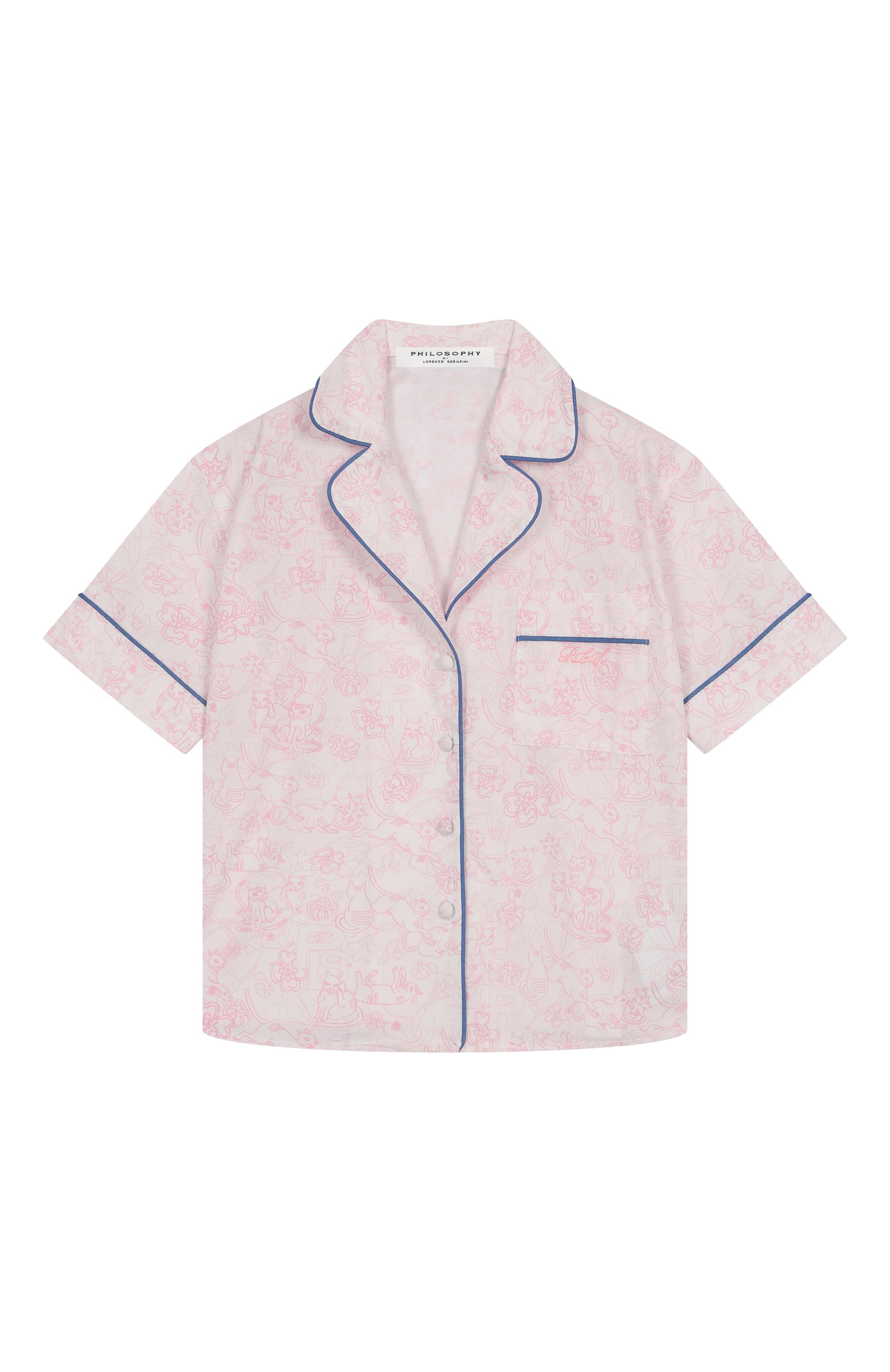 Хлопковая блузка PHILOSOPHY DI LORENZO SERAFINI KIDS, арт. I1E301/5609/4-10, фото 1