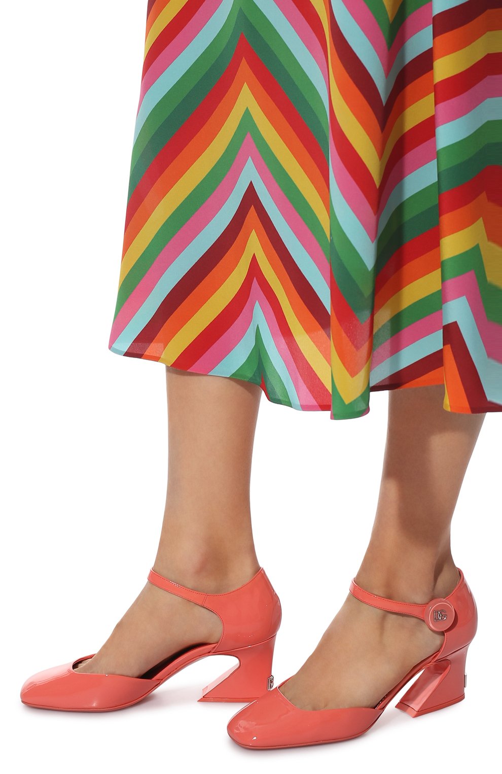 Кожаные туфли jackie new DOLCE & GABBANA розового цвета по цене 79500 руб., арт. CD1669/A1471, фото 3 Кожаные туфли jackie new DOLCE & GABBANA, арт. CD1669/A1471, фото 3