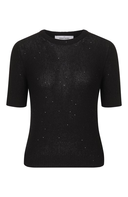 Хлопковый пуловер Gran Sasso 13231/32430 Чёрный 13231/32430