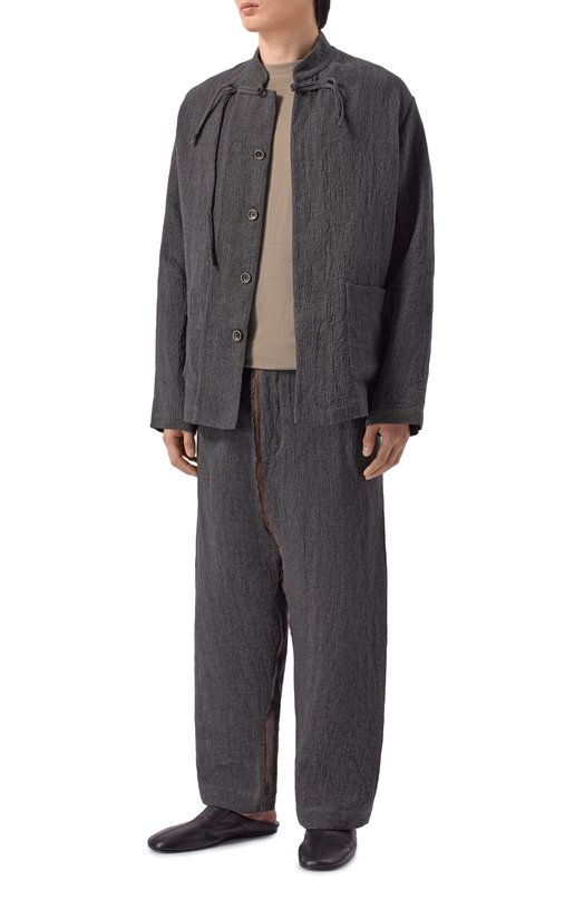 Льняные брюки Uma Wang UM3518 Серый  UM3518 Фото 2