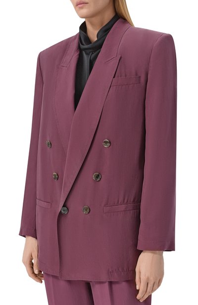 Шелковый жакет SAINT LAURENT, арт. 851026/Y6J78, фото 3