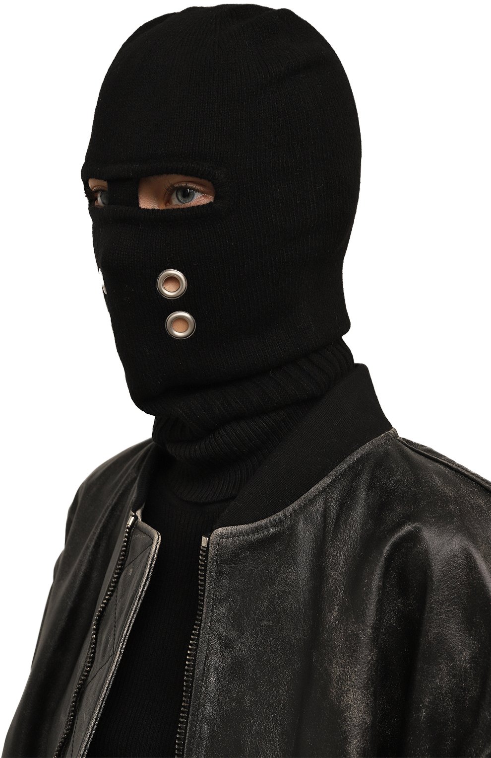 Шапка-балаклава из кашемира и шерсти RICK OWENS, арт. RP02C1480/WSBR, фото 2