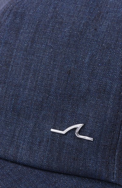 Льняная бейсболка PAUL&SHARK темно-синего цвета по цене 32700 руб., арт. 25417102, фото 4 Льняная бейсболка PAUL&SHARK, арт. 25417102, фото 4