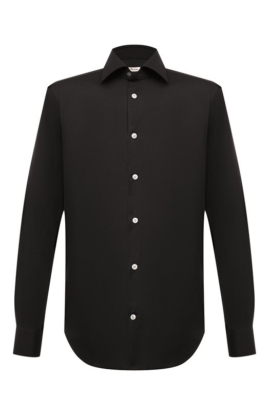 Хлопковая сорочка Kiton UCIH0909508 Чёрный UCIH0909508