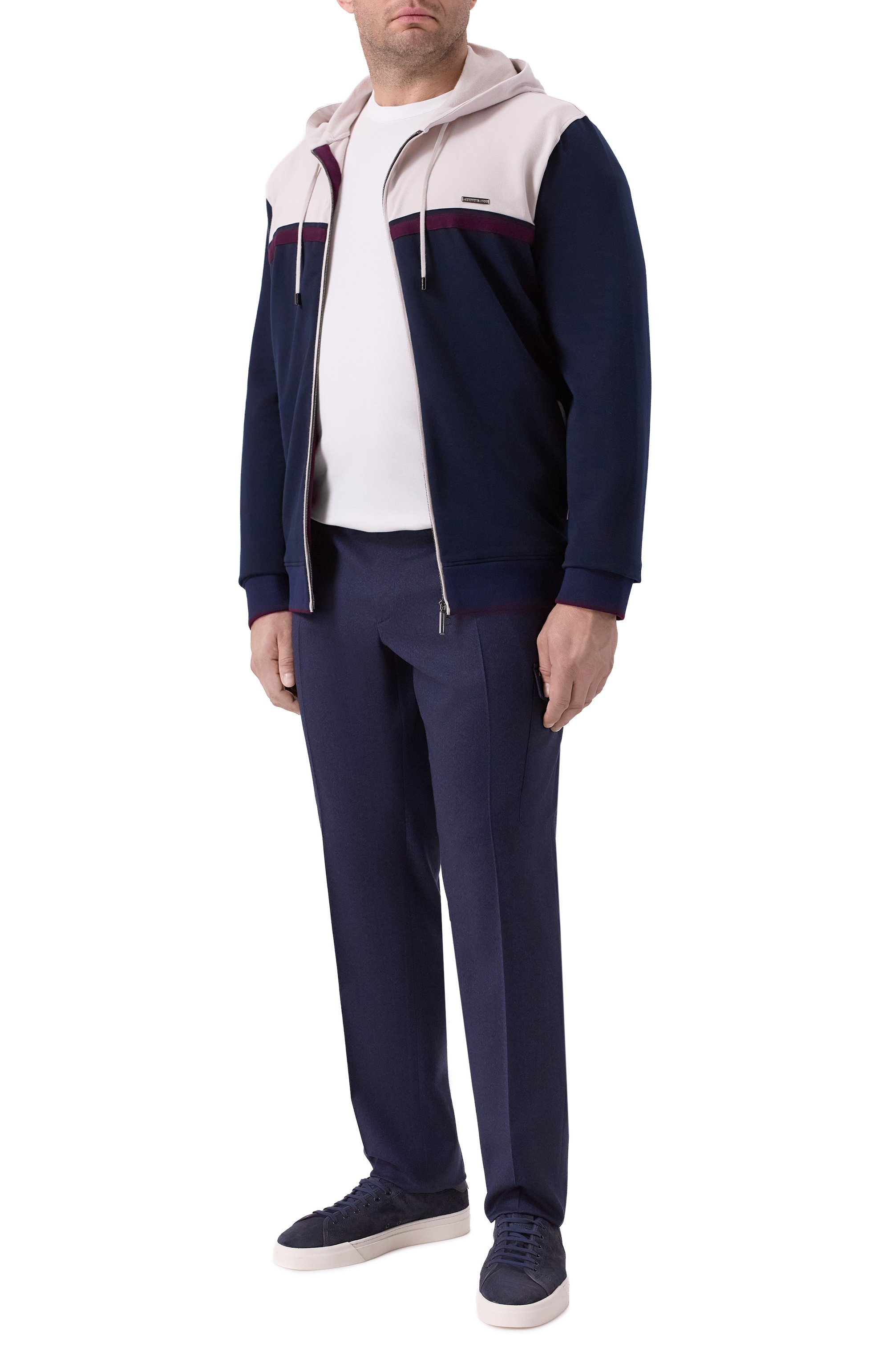 Хлопковая толстовка STEFANO RICCI темно-синего цвета по цене 199500 руб., арт. K101046FCR/T25350/60-62, фото 2 Хлопковая толстовка STEFANO RICCI, арт. K101046FCR/T25350/60-62, фото 2