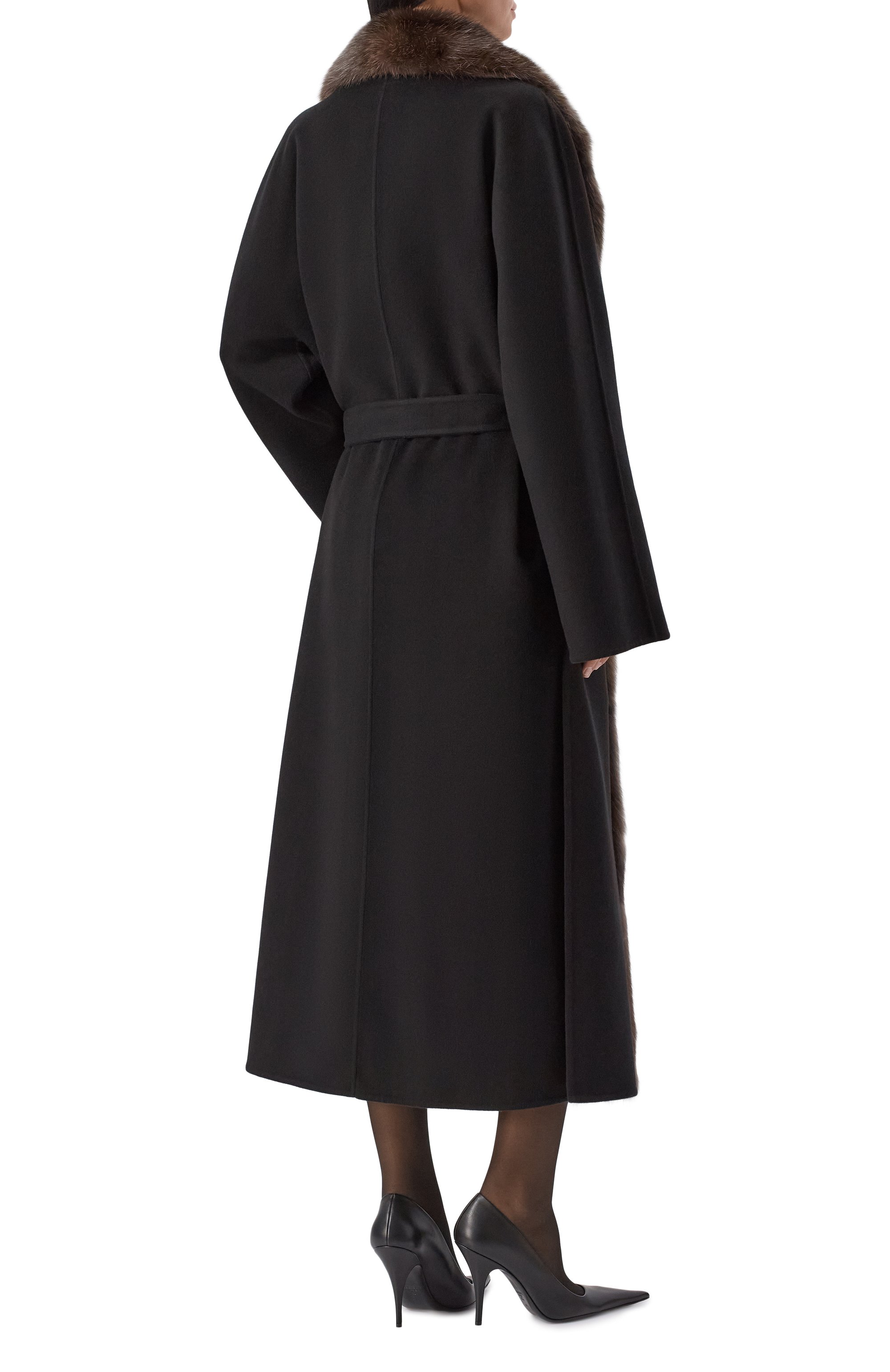 Пальто из шерсти и кашемира с воротником из соболя MVST, арт. FTBPL-Y326-1SB/LP1432, фото 4