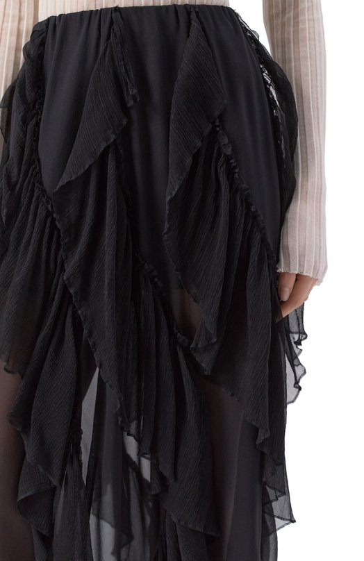 Шелковая юбка Isabel Benenato DW965S26 Чёрный  DW965S26 Фото 5