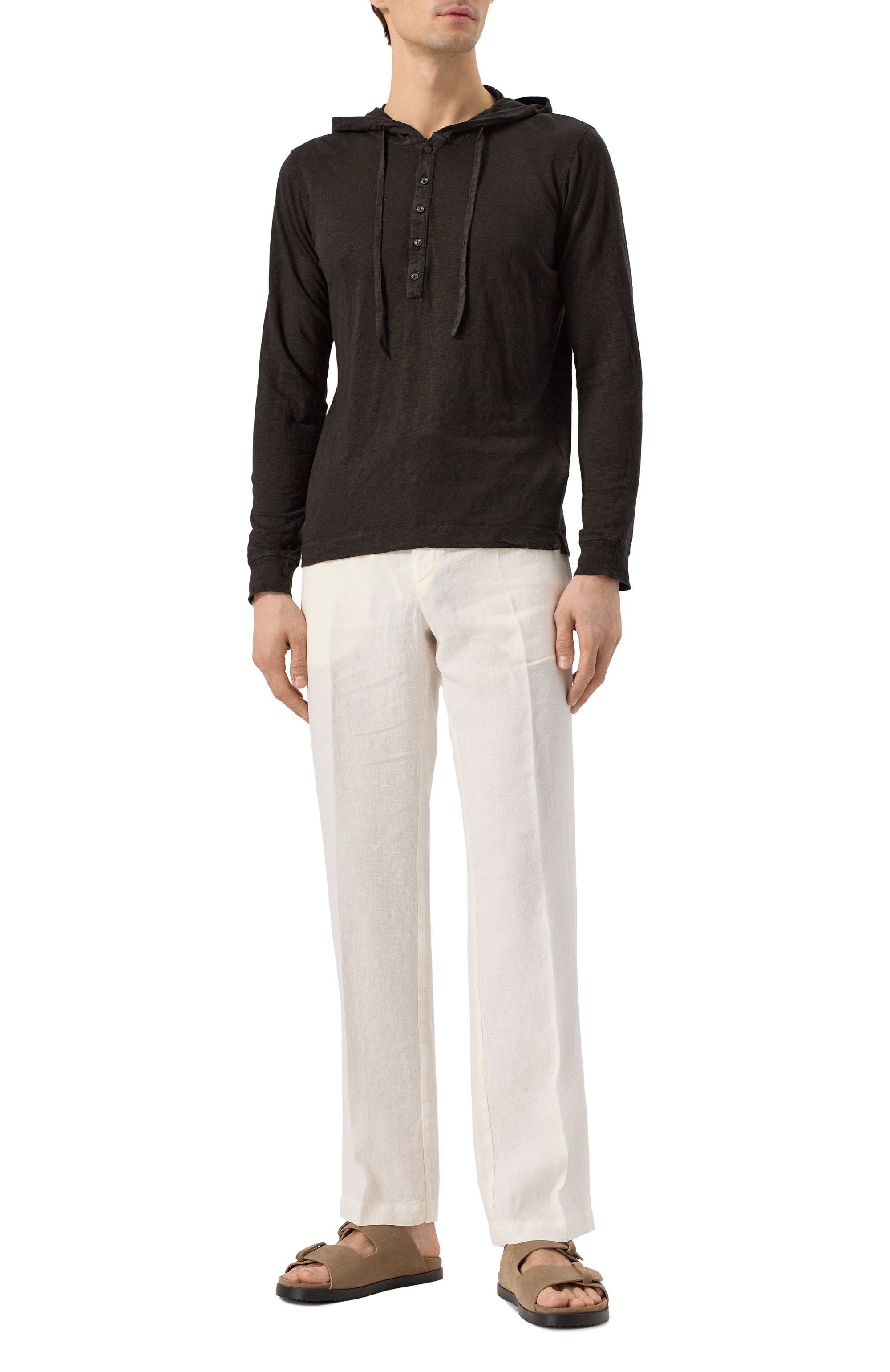 Льняной лонгслив-хенли 120% LINO, арт. 32ALIM7553/E908/S00, фото 2